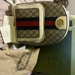 Gucci | Bags | Gucci Ophidia Backpack With Light Tan Trim  display picture 1